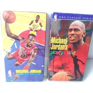 Michael Jordan Come Fly With Me AND Michael Jordan's Playground 2 VHS BUNDLE VTG